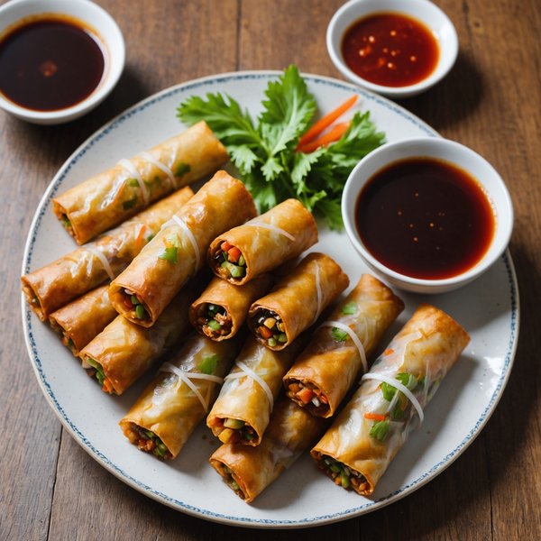 Comment préparer des nems végétariens croustillants avec une sauce aigre-douce maison ?